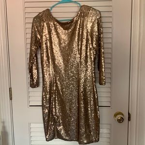 Gold sequins dress